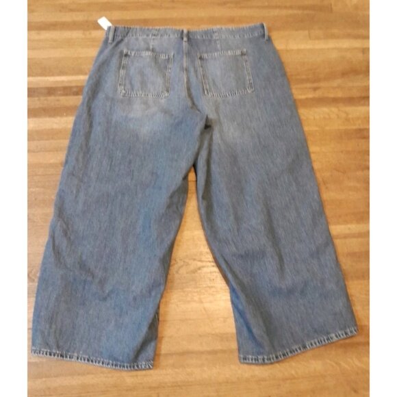 New Old Navy Womens Baggy Wide Leg Loose Comfy Retro Size 20 Denim Jeans - Picture 4 of 7